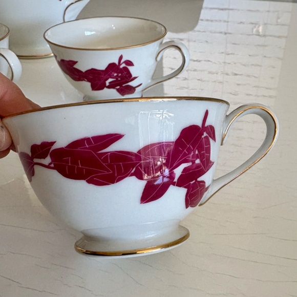 Rare Vintage Japanese Maple Hand Painted Koran China Tea Set - Picture 5 of 15